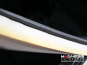 FIAT 500 Rear Seat Delete Carpet Kit - Black Italy - Red